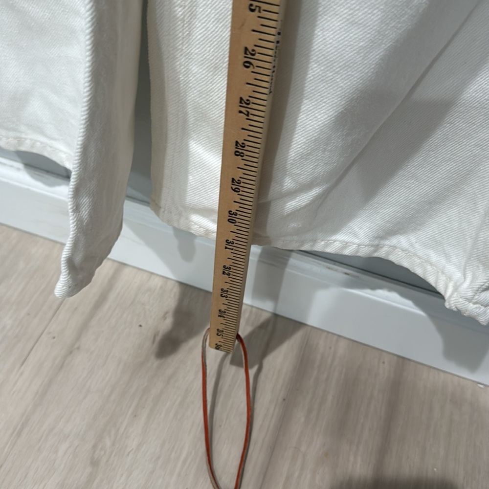 Zara Women's Overalls  Summer Travel  Denim Dungarees Ecru With Topstitching - Picture 8 of 9